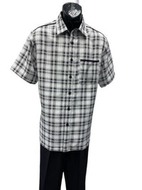 Mens 2 Piece Walking Suit - Textured Plaid