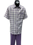 Mens 2 Piece Walking Suit - Textured Plaid
