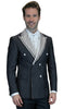 Statement ROMEO Double Breasted Tuxedo in Black and White - 58 Long