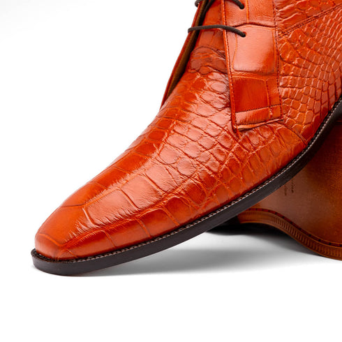 Marco Di Milano Pietro Honey Alligator Chukka Boots