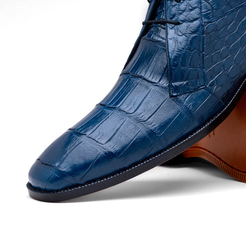 Marco Di Milano Pietro Blue Jean Alligator Chukka Boots