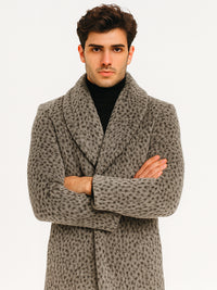 1920s Inspired Gangster Pimp Coat – Leopard Faux Fur Full Length Vintage