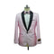 pink Black Lapel Paisley Floral Tuxedo Sport Coat