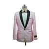 pink Black Lapel Paisley Floral Tuxedo Sport Coat