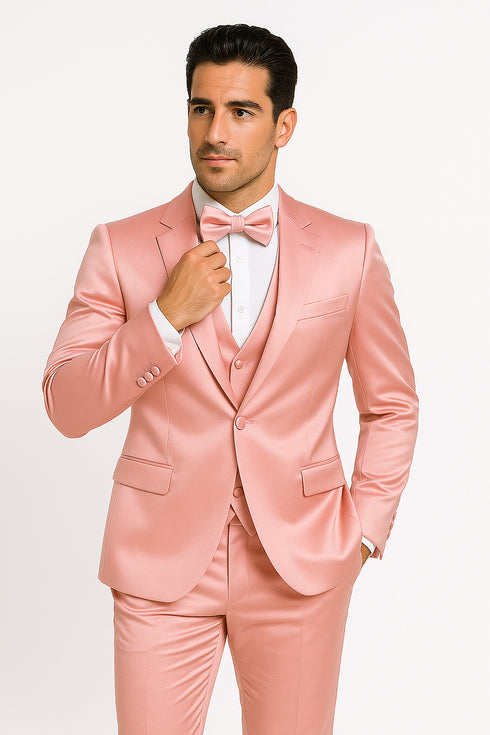 Pink-satin-tux-wedding-prom