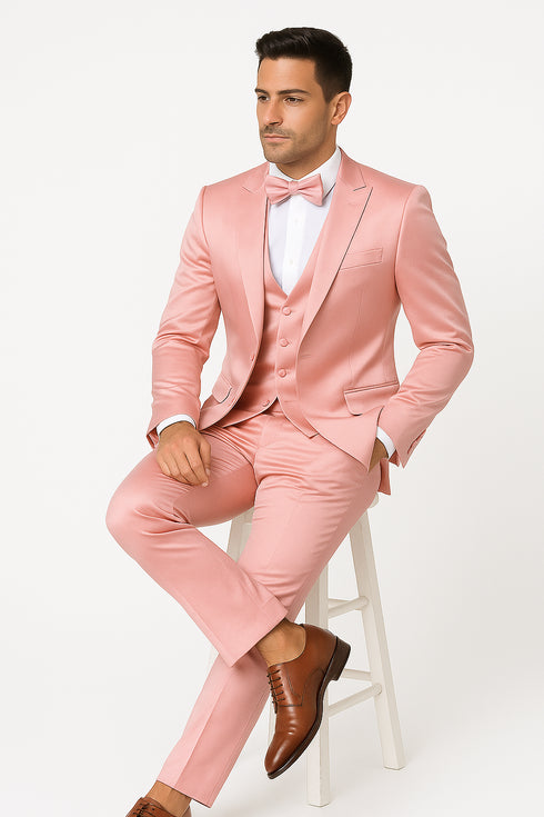 Pink-satin-tux-wedding-prom