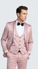 Dusty Rose Slim Fit Satin Tuxedo – Four Piece Set