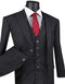 1920s Mens Suit - 1920s Mens Outfit - 1920s costume Bold Pinstripe Suit in Black Big and Tall Prom Tuxedos