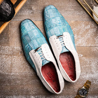 Marco Di Milano Pissa Aqua/White Leather Loafer