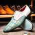 Marco Di Milano Pissa Turquoise & White Leather Loafers