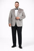 Men's Platinum Velvet Dinner Jacket with Satin Shawl Lapel | Formal Wedding Prom Blazer