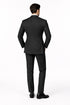 Pleated Suit - Mens Suits With Pleated Pant - Regular Fit Suit - Bold Black Pinstripe Suit