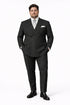 Pleated Suit - Mens Suits With Pleated Pant - Regular Fit Suit - Bold Black Pinstripe Suit