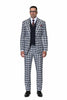 Statement Men’s 3-Piece 100% Wool Fashion Suit – Unique Checker Pattern