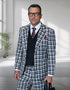 Statement Men's 3 Piece 100% Wool Fashion Suit - Unique Checker Pattern