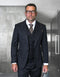 Statement Men's 3 Piece 100% Wool Fashion Suit - Unique Checker Pattern