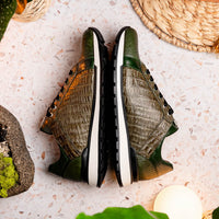 Marco Di Milano Portici - Olive Green Leather Dress Shoe
