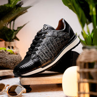Marco Di Milano Portici Gray/Black Leather Oxford Shoe