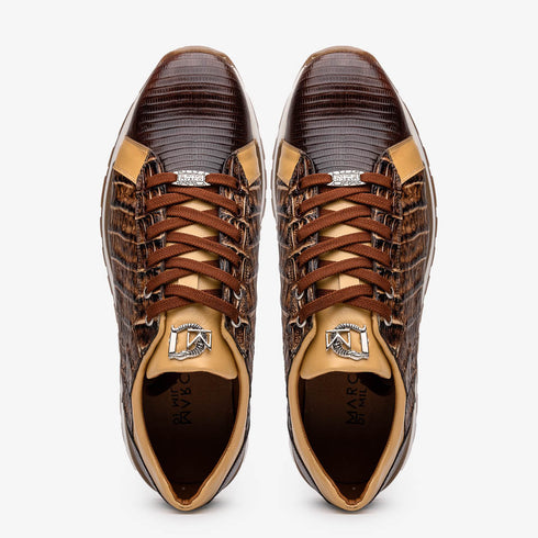Marco Di Milano Portici Orix Men's Exotic Lizard / Crocodile Casual Sneakers