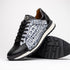 Marco_Di_Milano Portici Newspaper Black Leather Oxfords