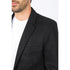 Mens Double Button Faux Suede Black Blazer