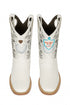 Wild West Botas de Panza de Avestruz Horma Square Toe White