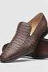 Marco Di Milano Trento Men's Shoes Genuine Caiman Crocodile Slip-on Loafers