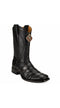 King Exotic Pirarucu Wide Square Boots- Black