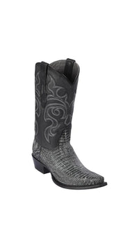 Los Altos Sanded Snip Toe Lizard Boots