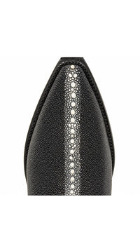 Los Altos Row Stone Stingray Snip Toe Boot - Black