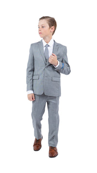 Perry Ellis Boys' Sharkskin 5-Piece Suit - Blue