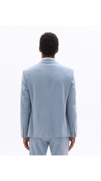 Slim Fit Bi-Stretch Chambray Suit Jacket