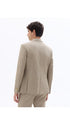 Slim Fit Bi-Stretch Suit Jacket - Dark Beige