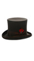 Brown Wool Felt Top Hat for Men