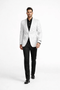 Prom Tuxedo 2026 - Men's Slim Fit Wedding & Prom Tonal Paisley White Tuxedo Jacket