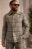 Pronti Leisure Jacket Suit 2 Piece Tan Windowpane BP6791