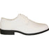 Bravo Mens Classic Plain Square Toe Shiny Patent Tuxedo Dress Shoe in White