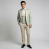 Sage Floral Shawl Lapel Tuxedo Set – Wedding and Prom