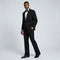 Bootcut wedding suit Black Shawl Lapel Bootcut Tuxedo with Stone Trim – Prom and Wedding