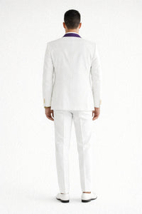 Purple Prom Suit - Purple Prom Outfit -White and Purple Prom Tuxedo