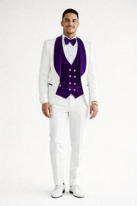 Purple Prom Suit - Purple Prom Outfit -White and Purple Prom Tuxedo