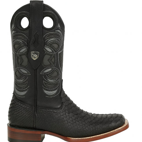 Python Snake Boots Mens Square Toe