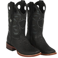 Python Snake Boots Mens Square Toe