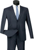 Mens Ultra Slim Fit Wool Feel Suit in Navy