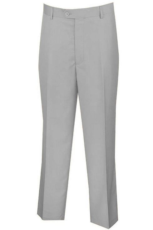 Mens Modern Fit Flat Front Dress Slacks in White