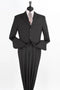 Apollo King Black Poplin Classic Fit Two-Piece Suit