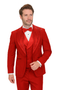 Italian Red Wool 3-Piece Modern Fit Tuxedo