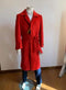Red Trench Coat - Long Red Coat - Mens Red Peacoat - Mens Overcoat - Wool Fabric