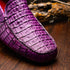 Marco_Di_Milano Remo: Luxury Purple Leather Loafers