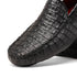 Marco Di Milano Remo Black Caiman Crocodile Driving Shoes